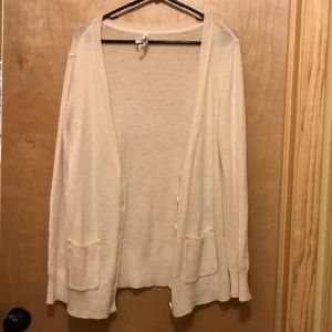 White cardigan